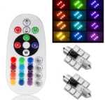 Автомобільні світлодіодні Festoon C5W LED-лампи RGB для салону 36 мм