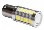 Світлодіодна лампа з цоколем 1156 BA15s P21W 33SMD 5630 12V Біла з драйвером і лінзою - Зображення 4