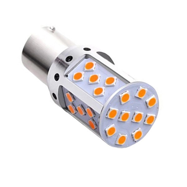 2293314511_svitlodiodna-lampa-z Світлодіодна лампа з цоколем 1156 BA15s P21W 35SMD 3030 12V Жовтий canbus - Зображення 1