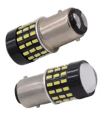 Світлодіодна лампа з цоколем 1157 (BAY15d P21/5W) 54 SMD 3014 12V Біла з лінзою і драйвером ПРЕМІУМ - Зображення 2