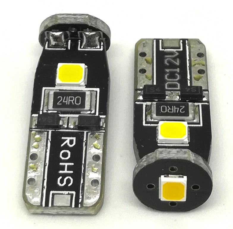 2295190029_svitlodiodna-lampa-t10 Светодиодная лампа Т10 (W5W) 3SMD 2835 с драйвером 12V Жовта - Зображення 1