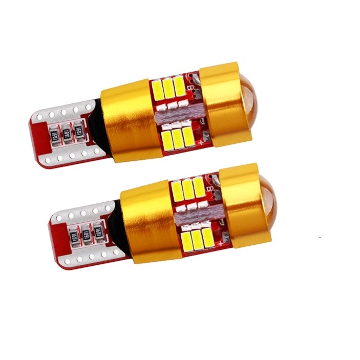 2295294735_svitlodiodna-lampa-t10 Світлодіодна лампа Т10 (W5W) 27SMD 3014 з обманкою 12V Білий - Зображення 1