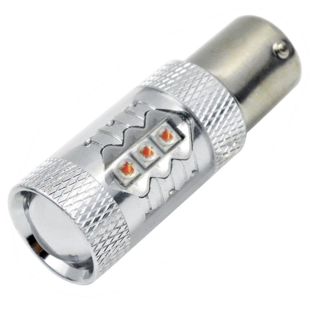 2327004340_zhovti-povoroti-v Жовті повороти в червоному ліхтарі 1156 BA15s P21W 80W CREE Жовта canbus для сертифікації - Зображення 1