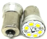 Світлодіодна лампа з цоколем 1156 BA15s P21W 6SMD 2835 12V Біла 3W Зроблено в УКРАЇНІ!