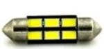 Світлодіодна лампа C5W Festoon 6SMD 5630 12 V 36 мм - Зображення 3