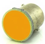 Світлодіодна лампа з цоколем 1156 BA15d P21W COB 12V Жовта - Зображення 2