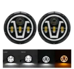 Led світлодіодна фара Bi LED Фари 7 дюймів V-подібні ходові вогні, Нива, Волга, ВАЗ, Камаз, Хаммер, Тойота
