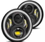 Світлодіодна фара 7 дюймів ПРЕМІУМ ЯКІСТЬ КОМПЛЕКТ (УАЗ, Нива, ВАЗ, Jeep, Nissan, Land Rover, Hummer) - Зображення 2