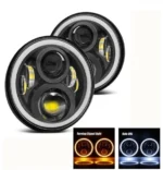 Світлодіодна фара 7 дюймів ПРЕМІУМ ЯКІСТЬ КОМПЛЕКТ (УАЗ, Нива, ВАЗ, Jeep, Nissan, Land Rover, Hummer) - Зображення 3