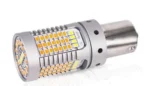 Світлодіодна лампа 1156 BA15s P21W 119SMD 2016 обманка 12 V Біла Жовта (Двоколірна) дхо поворот