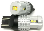 Світлодіодна лампа 7443 T20 W21/5W W3x16q 12 SMD 3020 12 V Біла Жовта (Двохкольорова) дх поворот - Зображення 4