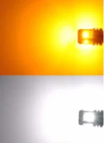 Світлодіодна лампа 7443 T20 W21/5W W3x16q 12 SMD 3020 12 V Біла Жовта (Двохкольорова) дх поворот - Зображення 3