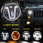 Універсальні світлодіодні led фари 7 дюймів Led DRL оптика Нива  2121-21213 Тайга УАЗ 469 ГАЗ 24, ВАЗ 2101, Хаммер, FJ Cr - Зображення 5