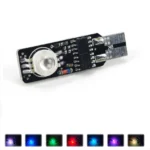 Автомобільні світлодіодні RGB 2W LED лампи з цоколем T10 W5W  (18 режимів)