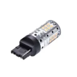 Світлодіодна лампа 7440 T20 W21W W3x16d 32SMD 3030 12V  з обманкою Жовта - Зображення 2