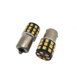 Світлодіодна лампа з цоколем bau15s 1156 33SMD 2835 10-30V зі зміщеним контактом Жовта