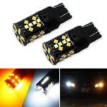Двоколірні світлодіодні лампи Led 7443 T20 W21 / 5W W3x16q 44SMD 3030 12V Білий Жовтий