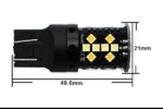 Двоколірні світлодіодні лампи Led 7443 T20 W21 / 5W W3x16q 44SMD 3030 12V Білий Жовтий - Зображення 3