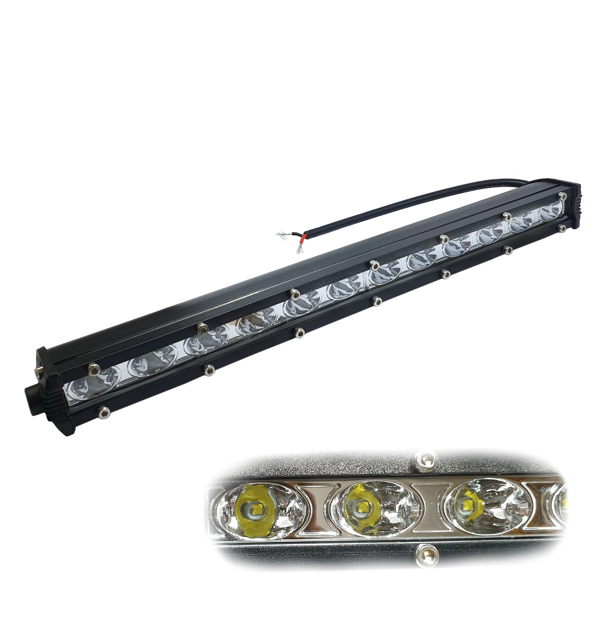 3034135561_svitlodiodna-balka-dodatkova Світлодіодна балка (додаткова фара) дальнє світло 12 LED CREE 34*2,5 см - Зображення 1