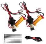 Денні ходові вогні з функцією повороту Bau15S 96smd 4014 Білий Жовтий - Зображення 3