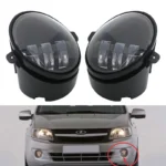 Світлодіодна балка Led ПТФ протитуманна фара. Діодні птф Лада Каліна, Грант Lada Granta Білий Жовтий - Зображення 5