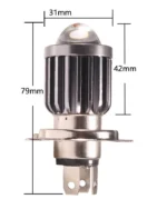 Світлодіодна лампа LED Motorcycle цоколь H4 для мотоцикла мопеда скутера Біла - Зображення 2