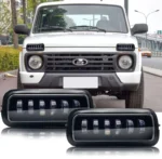 Світлодіодні підфарники Нива 2121-21214 з ДХВ і бігучим поворотом Білий Жовтий - Зображення 2