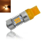 Світлодіодна лампа 7440 T20 W21W W3x16d 21SMD 2835 драйвер 12V з драйвером Жовта