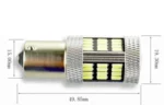 Светодиодная лампа с цоколем 1156 BA15s P21W  54 SMD 4014 12V з обманкою Белый - Зображення 6