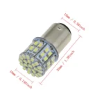 Світлодіодна лампа з цоколем 1156 BAU15s PY21W 50 SMD 3020 12V зі зміщеним контактом Білий - Зображення 4