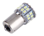 Світлодіодна лампа з цоколем 1156 BAU15s PY21W 50 SMD 3020 12V зі зміщеним контактом Білий - Зображення 3