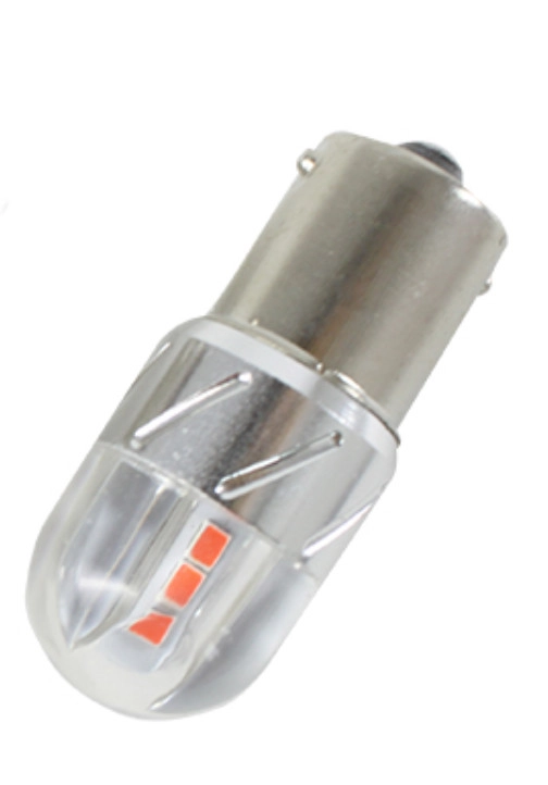 3201159692_svitlodiodna-lampa-z Світлодіодна лампа з цоколем 1156 BA15s P21W 6 SMD 3030 12V Червона - Зображення 1