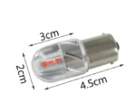 Світлодіодна лампа з цоколем 1156 BA15s P21W 6 SMD 3030 12V Червона - Зображення 2