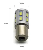 Світлодіодна лампа з цоколем 1156 BA15s P21W 16SMD 5630 12V Білий з драйвером - Зображення 2