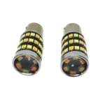 Двоколірна світлодіодна лампа з цоколем BAY15d P21W / 5 48SMD 2835 12V Білий Жовтий - Зображення 3