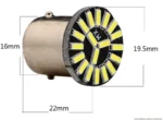 Світлодіодна лампа з цоколем 1157 BAY15d P21/5W  19 SMD 4014 12V Біла - Зображення 3