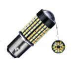 Двоколірна світлодіодна лампа з цоколем BAY15d P21W/ 5 120SMD 3014 12V Білий Жовтий - Зображення 3