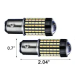 Двоколірна світлодіодна лампа з цоколем BAY15d P21W/ 5 120SMD 3014 12V Білий Жовтий - Зображення 7