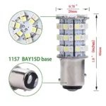 Двоколірна світлодіодна лампа з цоколем BAY15d P21 /5  60SMD 2835  12V Білий Жовтий - Зображення 3