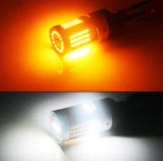 Двоколірна світлодіодна лампа з цоколем 1157 BAY15d P21W / 5 119SMD 2016 12V Білий Жовтий з обманкою - Зображення 2