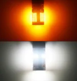 Двоколірна світлодіодна лампа з цоколем 1157 BAY15d P21W / 5 119SMD 2016 12V Білий Жовтий з обманкою - Зображення 3