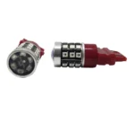 Світлодіодна лампа з цоколем 3157 Т25 P27 / 7W W3x16q 33SMD 2835 Червона - Зображення 3