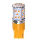Світлодіодна LED лампа в поворот червоного ліхтаря 7440 T20 W21W W3x16d 35SMD 3030 12V з обманкою Жовта - Зображення 4