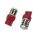 Світлодіодна лампа 7443 W21/5W W3x16q 33SMD 2835 12V з лінзою  Червона - Зображення 3