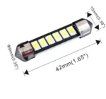 Світлодіодна лампа C5W Festoon 6 SMD 5630 12V 42мм - Зображення 2