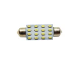Світлодіодна лампа C5W Festoon 16 SMD 3014 12V 41мм Білий - Зображення 2