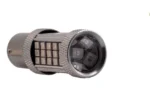 Світлодіодна лампа з цоколем 1156 BA15s P21W 66SMD 2835 12V Жовта з лінзою для сертифікації - Зображення 2
