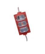 Світлодіодний модуль 3SMD 3030 з лінзами 12V Червоний пластик - Зображення 3