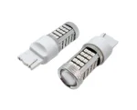Світлодіодна лампа 7440 T20 W21W W3x16d 66SMD 2835 12V з драйвером Жовта - Зображення 2