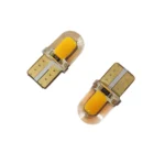 Світлодіодна лампа Т10 (W5W) COB silicone 12V Жовта - Зображення 2